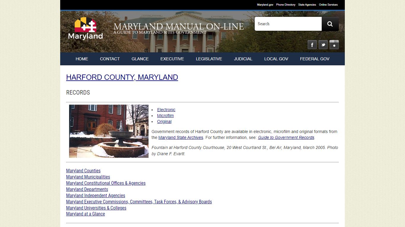 Harford County, Maryland - Records