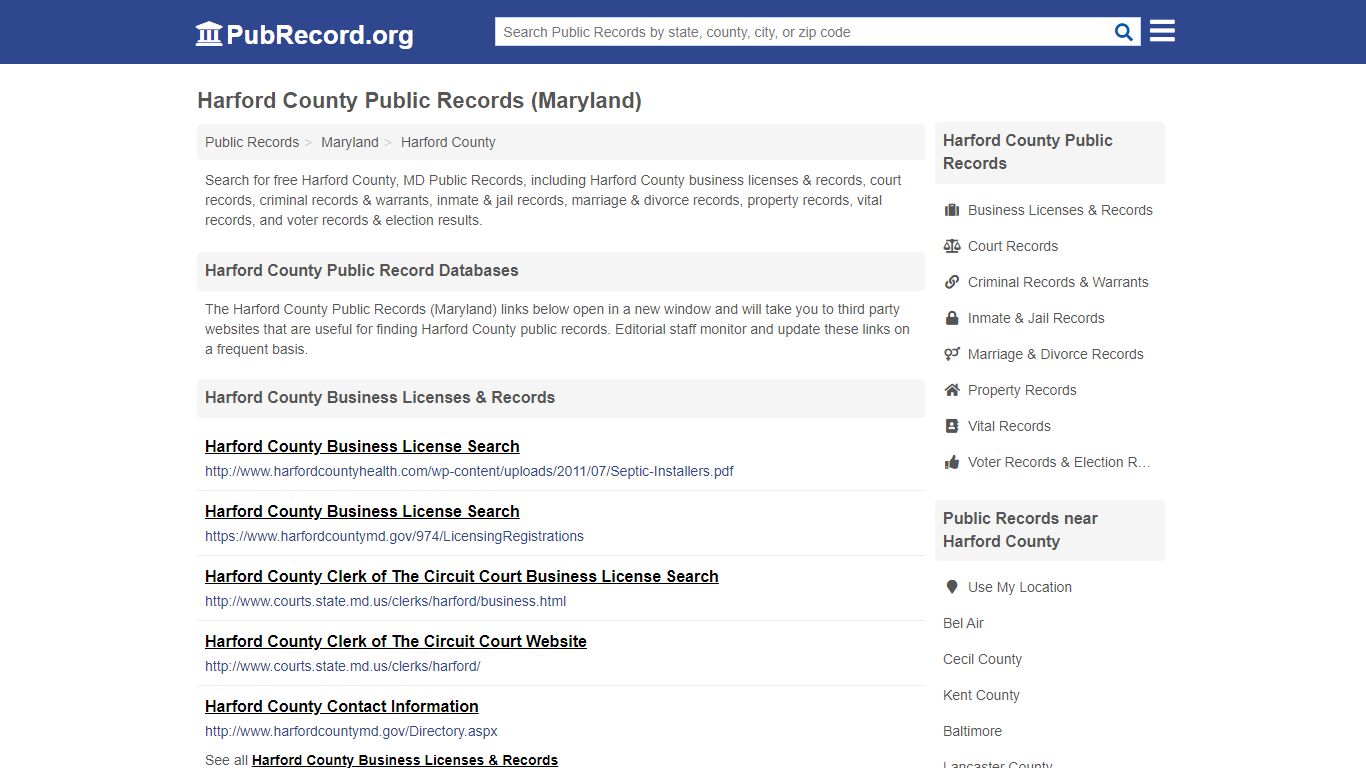 Free Harford County Public Records (Maryland Public Records)